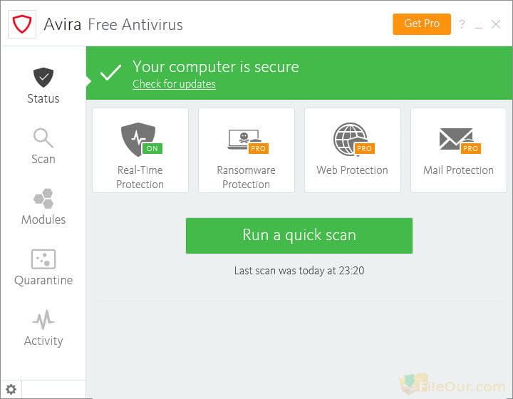 Avira Free Antivirus screenshot 4