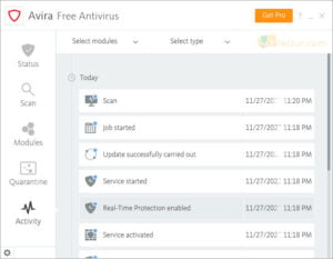 Avira Free Antivirus képernyőkép 3