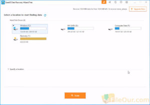 Screenshot des EaseUS Data Recovery Wizard