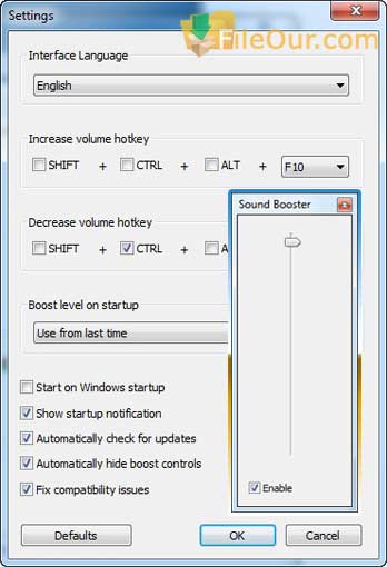 Capture d'écran de Letasoft Sound Booster 2