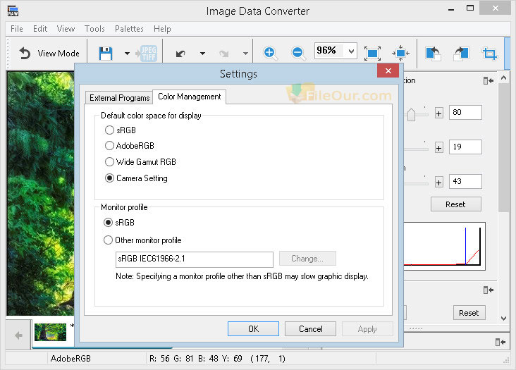 Sony Image Data Converter screenshot 2
