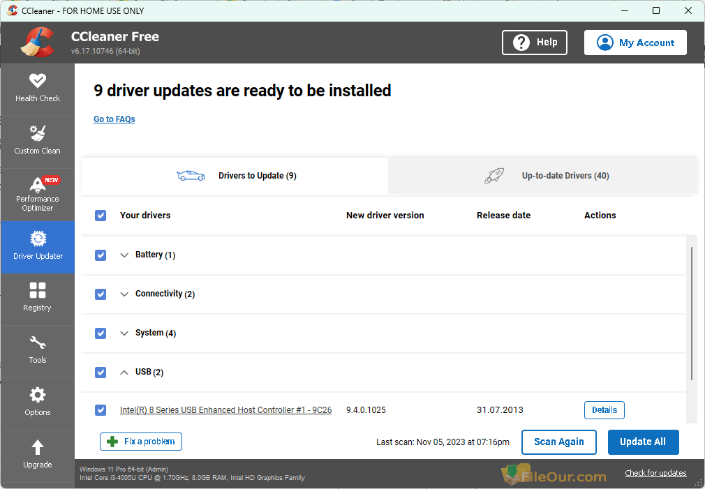 CCleaner Driver Updater