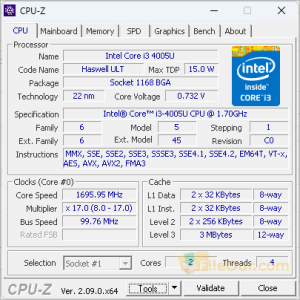 CPU-Z til PC_CPU_skærmbillede