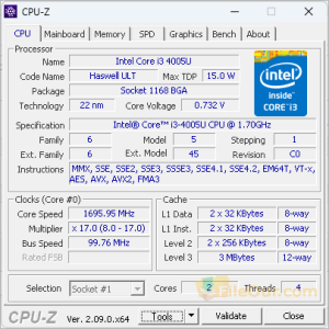 CPU-Z для PC_CPU_скріншот