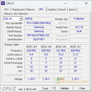 Snímek obrazovky CPU-Z_SPD