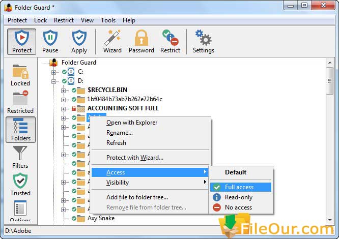 folder protection software free download full version