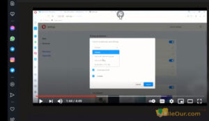 Opera Browser video player screenshot