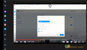 Captura de tela do player de vídeo Opera Browser