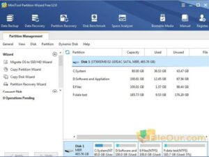 Capture d'écran de l'assistant de partition MiniTool