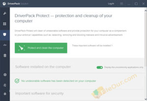 Captura de pantalla de DriverPack Protect