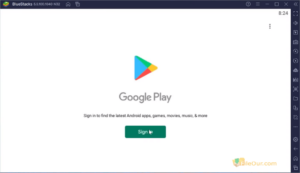 BlueStacks Playストアのログインページのスクリーンショット