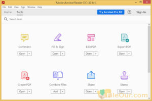 Ferramentas do Acrobat Reader DC