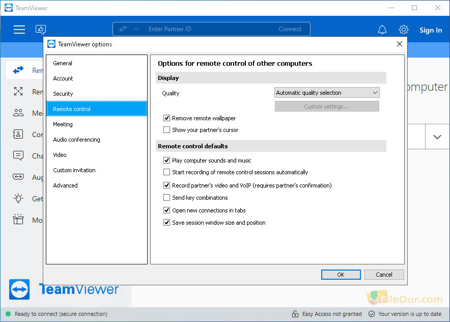 TeamViewer 32-64-bit Windows-skærmbillede