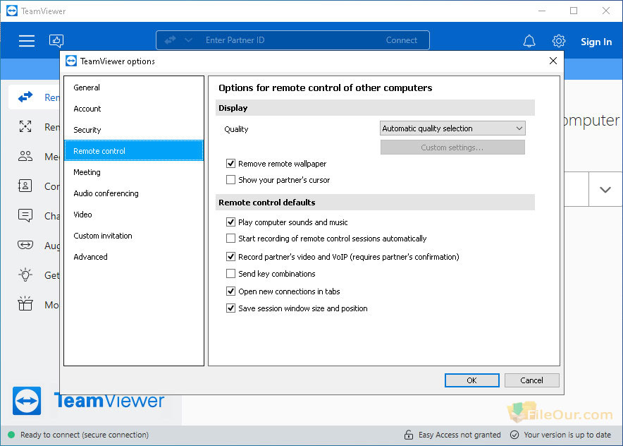 TeamViewer 32-64비트 Windows 스크린샷