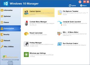Windows 10 Manager 32-64-bit Windows screenshot
