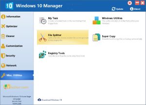 Windows 10 Manager free Download for Windows screenshot
