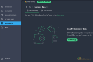 AVG TuneUp Manage Data screenshot