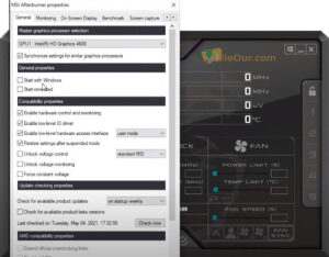 برنامج MSI GPU Benchmark