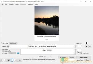 Descargar Caption Pro 3.1.113 para Windows, el mejor editor de metadatos con reconocimiento facial, Aleka Consulting, generador de subtítulos, creación de Caption pro, creador de subtítulos de fotos