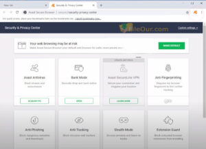 Avast انٹرنیٹ سیکیورٹی کا تازہ ترین ورژن اسکرین شاٹ