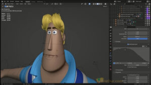 Schermata dell'editor video di Blender 3