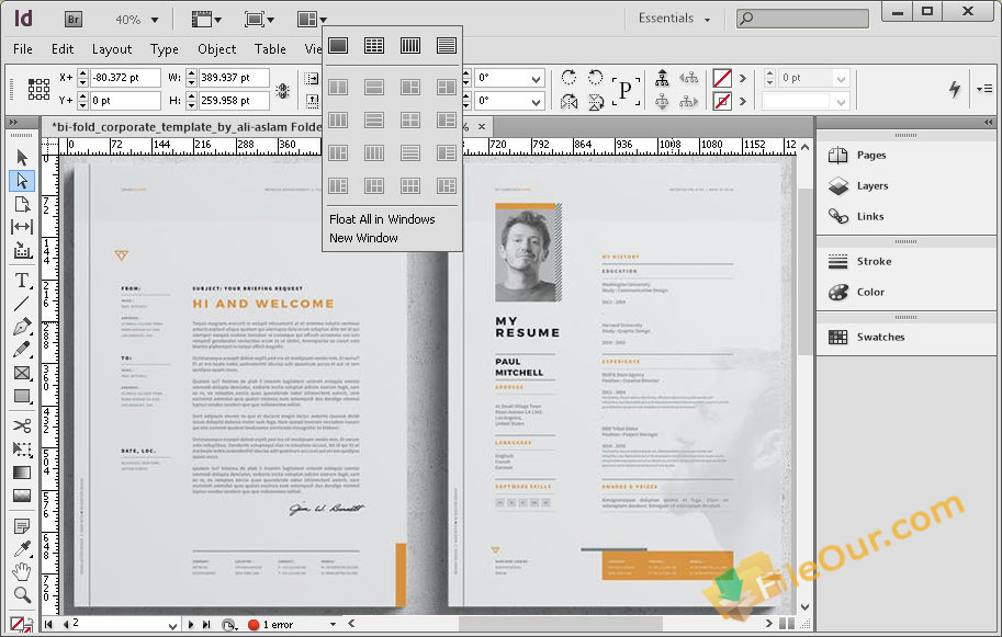 Ảnh chụp màn hình Adobe InDesign CS6 3