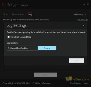 Download McAfee Stinger latest version for PC screenshot