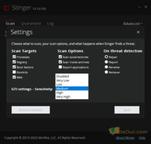 Download Stinger final version for Windows 11 10 8 7 snapshot