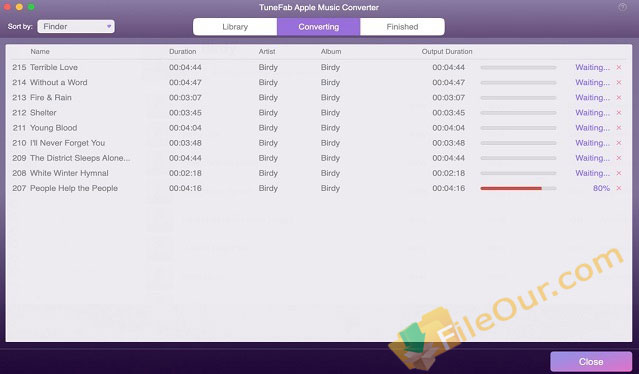 TuneFab Apple Music Converter convert screenshot TuneFab Apple Music Converter convert screenshot