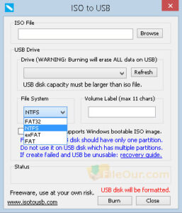 ISO til USB bootbar software gratis download, bootbar USB Maker, bootbar USB værktøj, ISO til USB brænder, Rufus Alternative, USB bootbar software gratis download til alle Windows