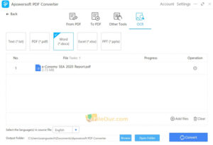 Apowersoft PDF Converter ocr screenshot