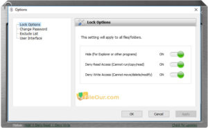IObit Protected Folder Lock options, Folder Locker Free Version Download