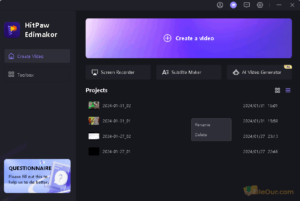 HitPaw Edimakor इन्टरफेस