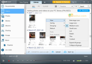 Tangkapan layar RealPlayer