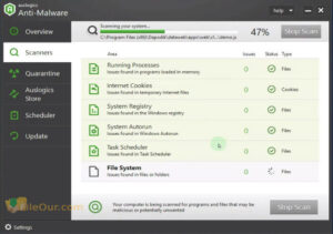 Auslogics Anti-Malware scanner screenshot