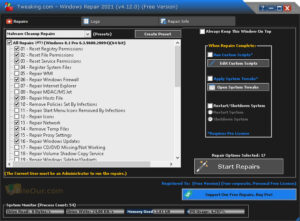 Windows Repair Pro malware cleanup repair screenshot