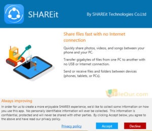 SHAREit voor pc Windows 11, 10, 8, 7