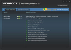 Capture d'écran de Webroot SecureAnywhere Internet Security, appareil Webroot SecureAnywhere Internet Security Complete 5