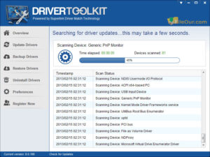 Driver scanner with Driver Toolkit screenshot