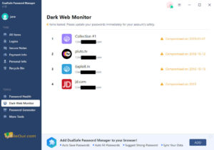 DualSafe Password Manager latest version screenshot