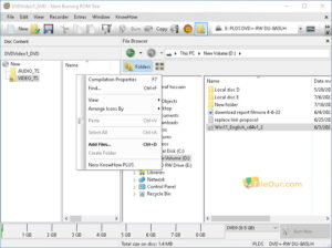 Snímka obrazovky Nero Burning ROM 32-64-bit Windows