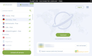 Planet VPN Screenshot