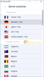 Planet VPN free Download for Windows screenshot