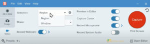 Snagit za darmo do pobrania na Windows zrzut ekranu