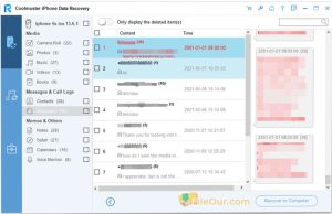 Coolmuster iPhone Data Recovery free Download for Windows screenshot