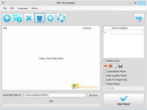PDF Text Deleter 32-64-bit Windows screenshot