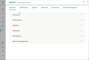 Captura de tela do Emsisoft Anti-Malware 32-64 bits do Windows