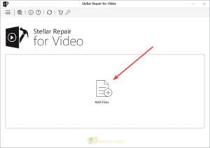 Option d'ajout de fichier dans Stellar-repair-for-video