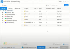 Download WorkinTool Data Recovery nieuwste versie voor pc-screenshot