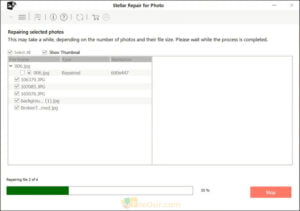 Stellar Repair for Photo free Download for Windows screenshot